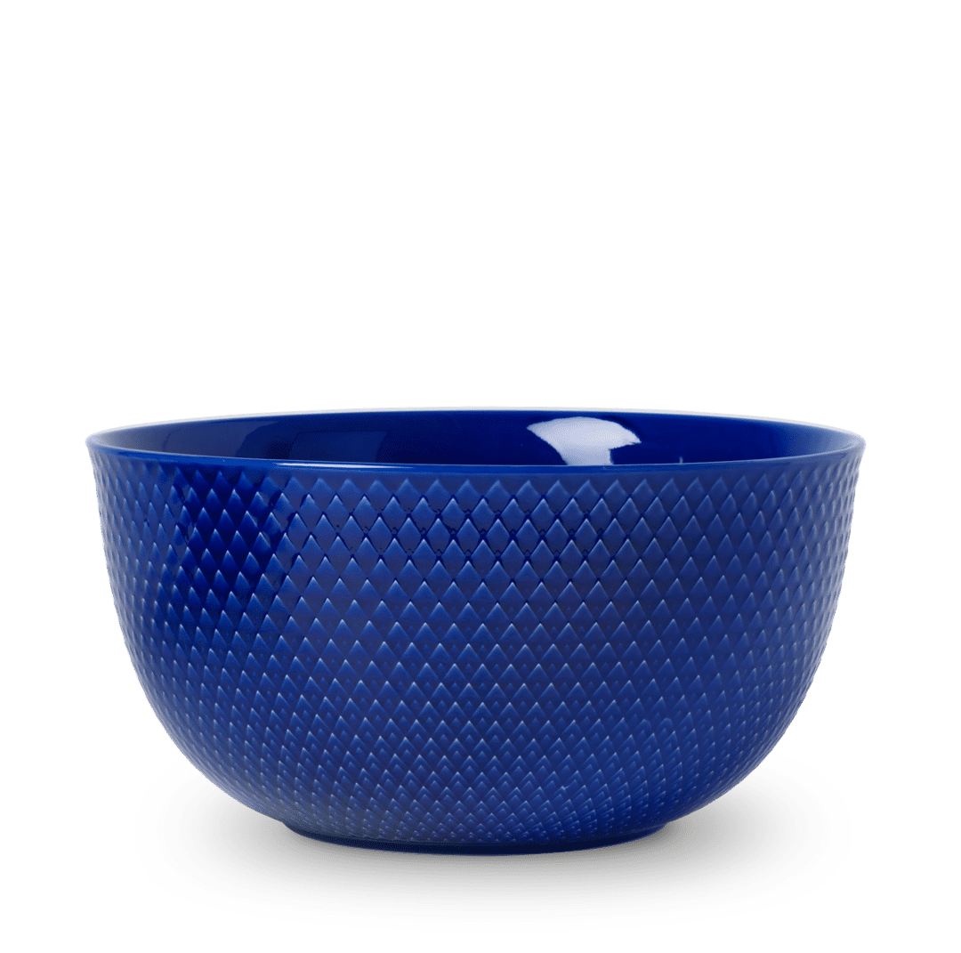 Lyngby Rhombe Color Serving Bowl, Dark Blue