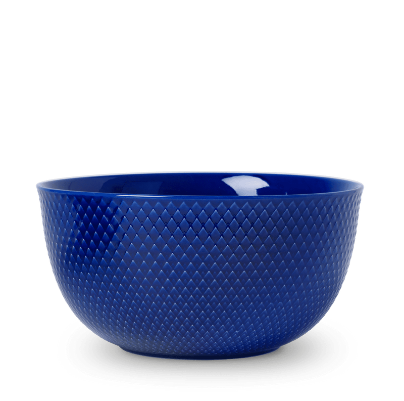 Lyngby Rhombe Color Serving Bowl, Dark Blue