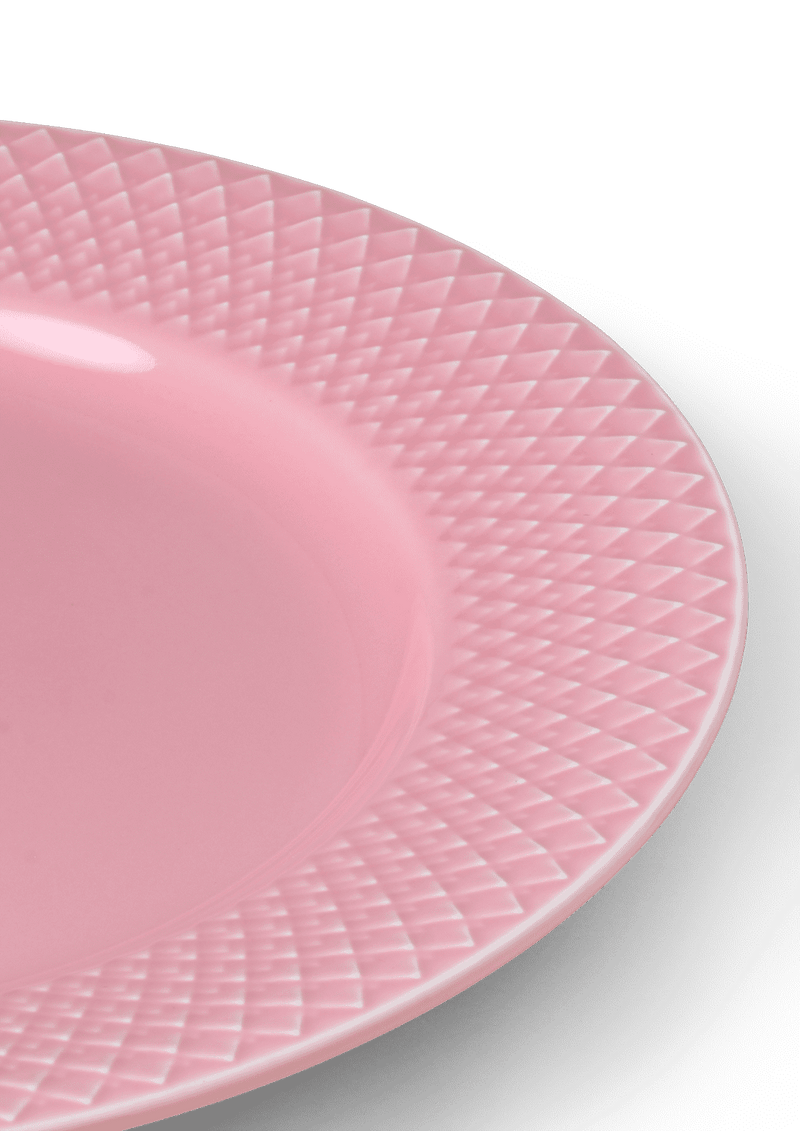 Lyngby Rhombe Color Lunch Plate Rose