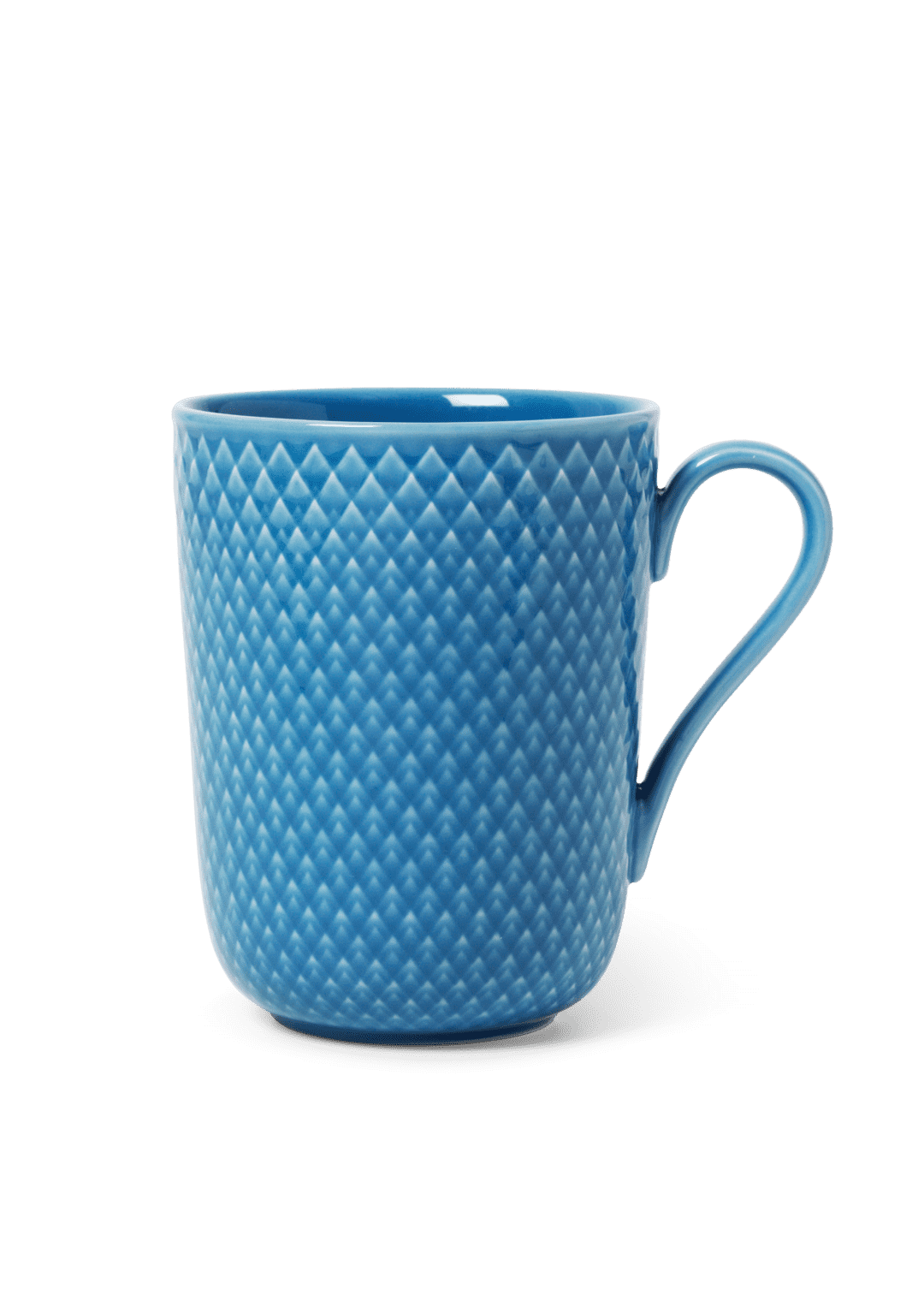 Lyngby Rhombe Color Mug With Handle Blue