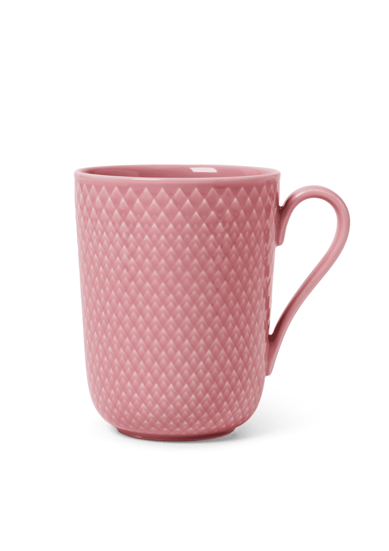 Lyngby Rhombe Color Mug With Handle Rose