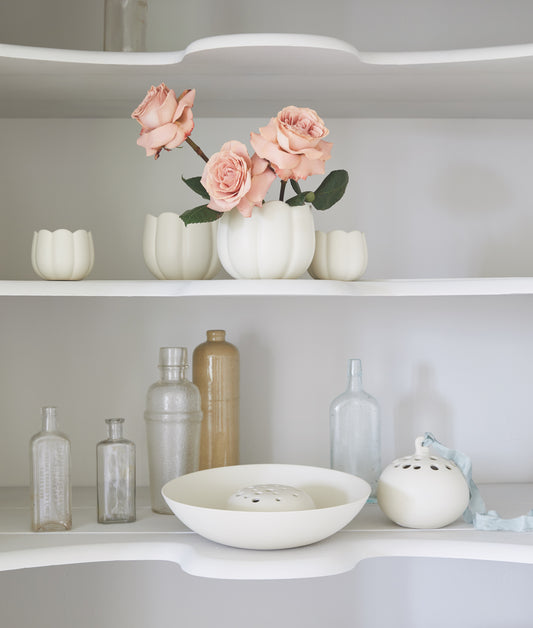 Ceramic Flower Frog Bowl