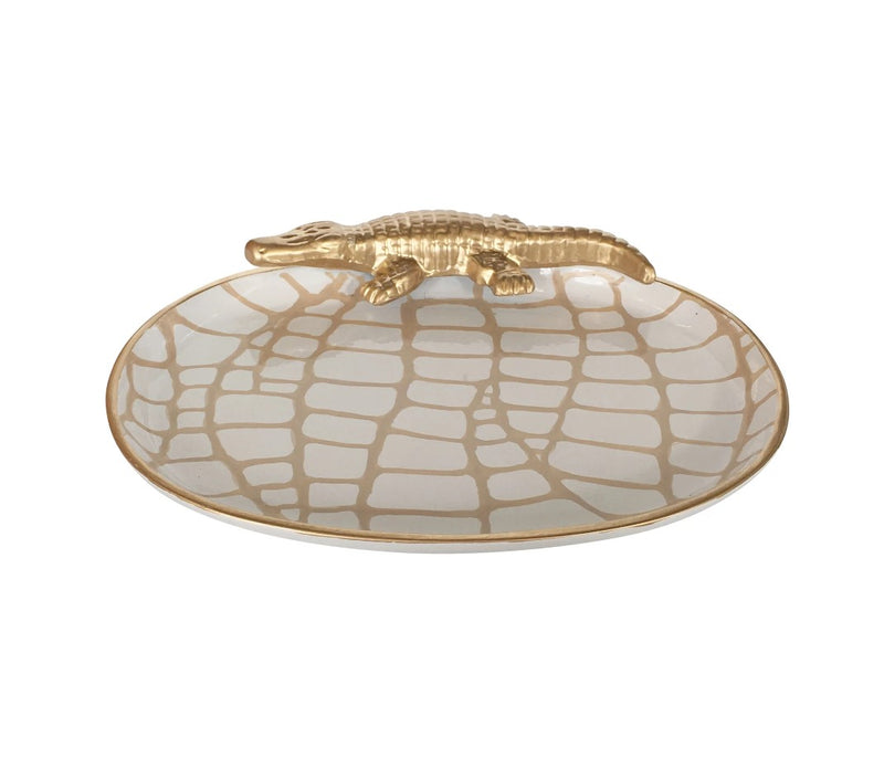 Dana Gibson Croc Tray, White