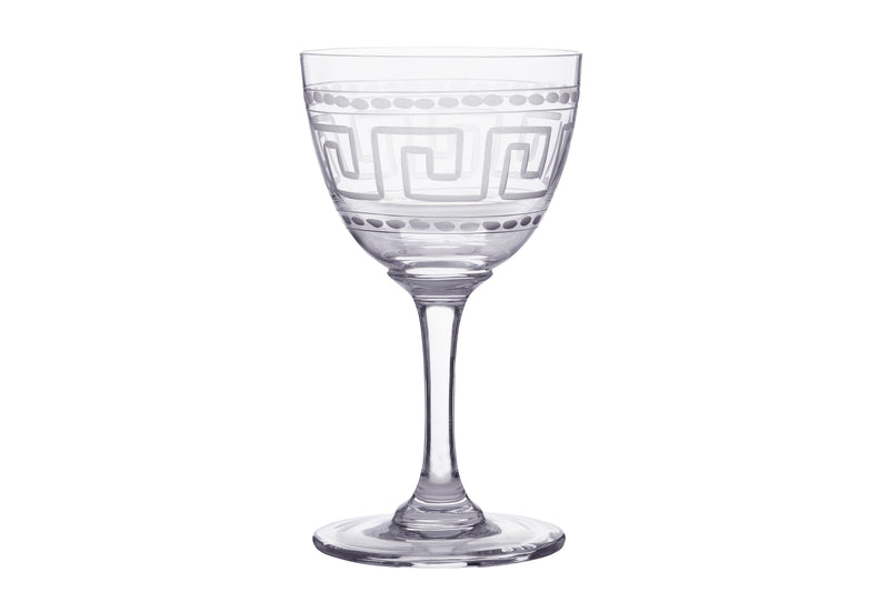 Crystal Liqueur Glasses With Greek Key Design (Set of 6)