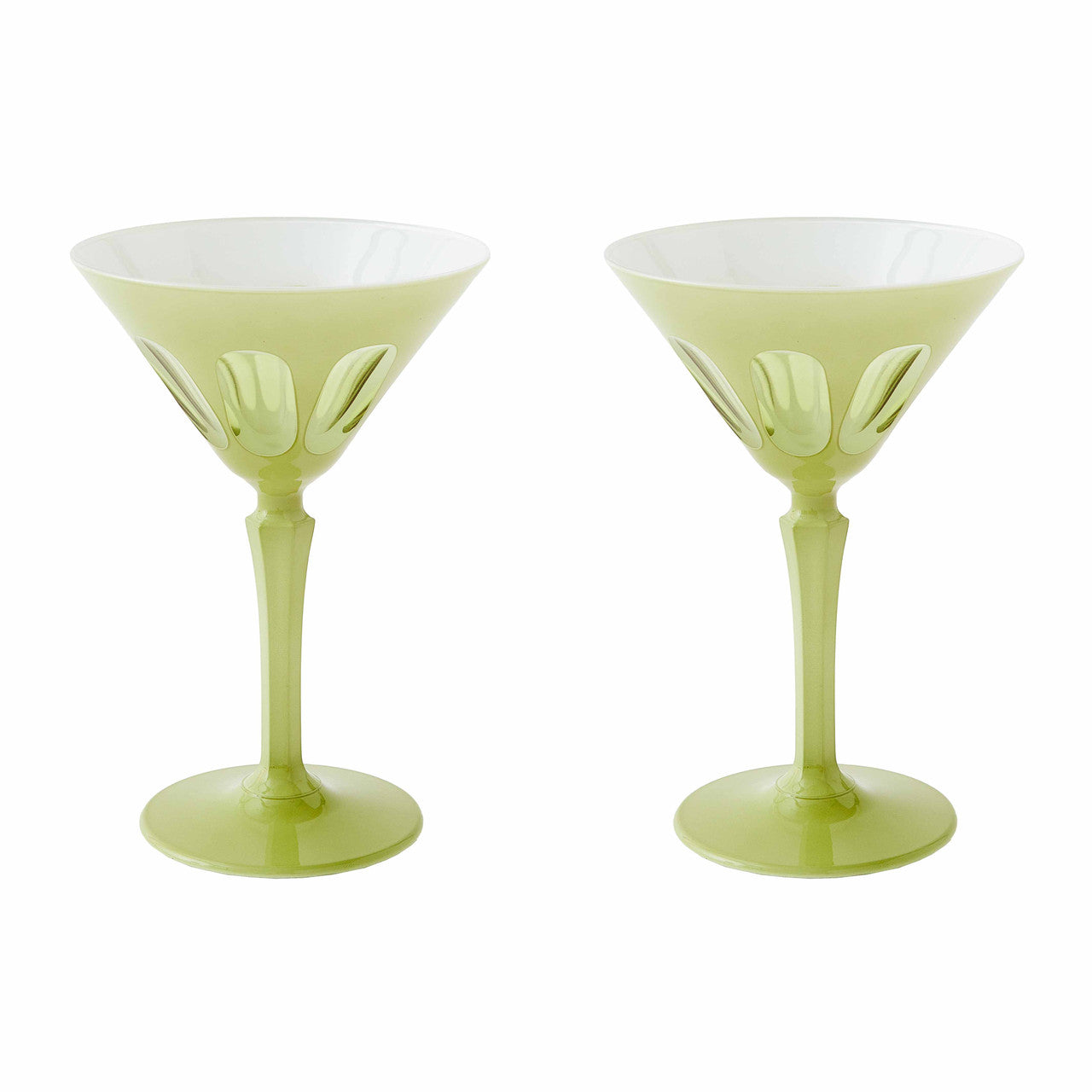 Rialto Glass Martini Pale Sage , Set Of 2