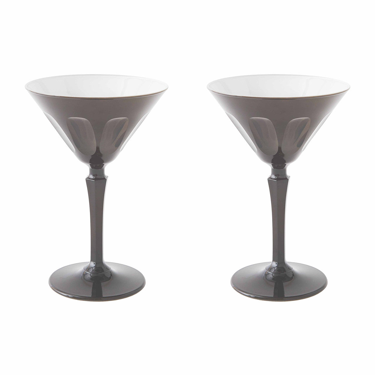 Rialto Glass Martini Warm Gray , Set Of 2