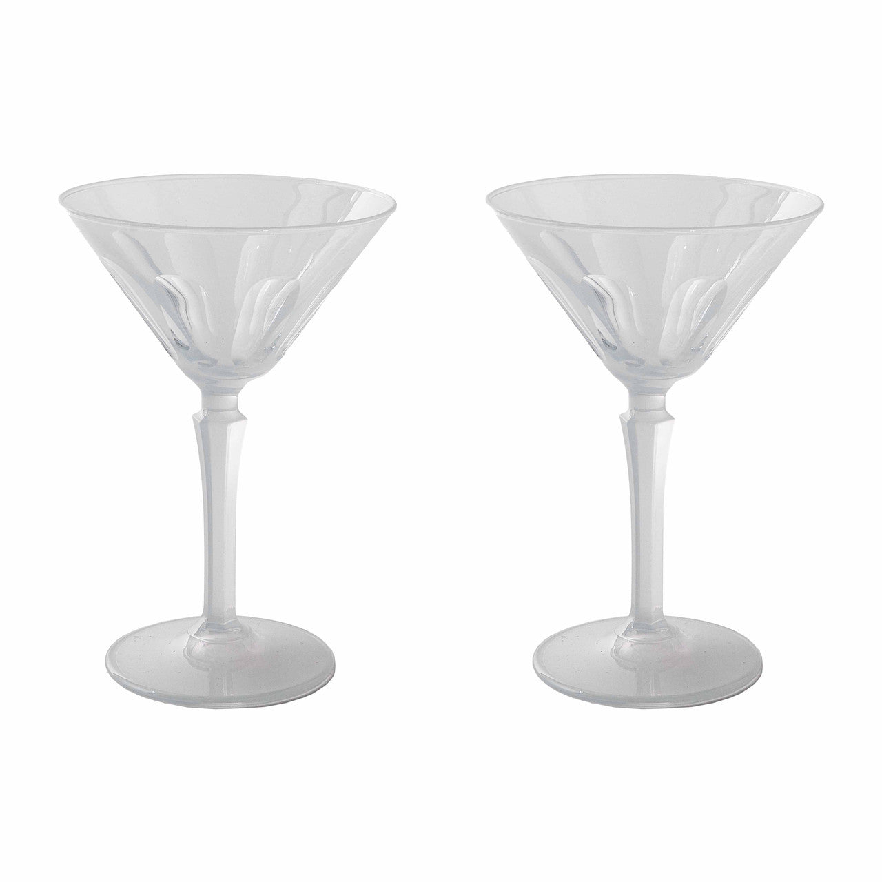 Rialto Glass Martini Opal , Set Of 2