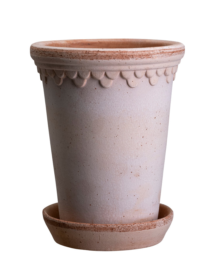 The Tall Castle Pot Set  Raw Rosa D 3.9 H 5.5"