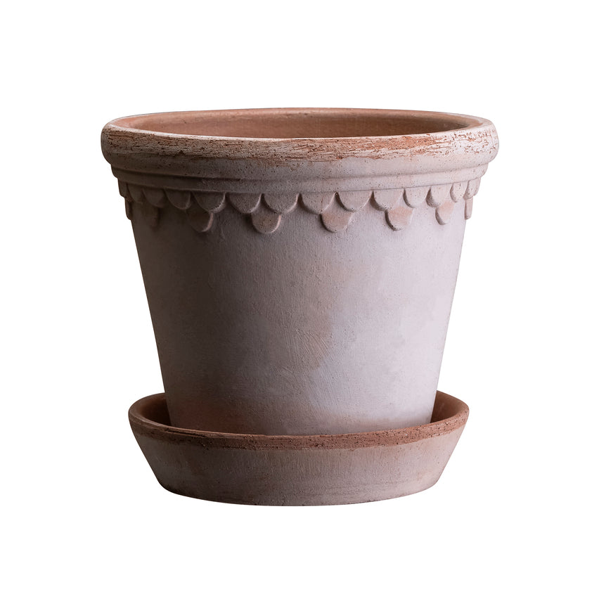 The Castle Pot Set Raw Rosa D 5.5" H 4.7" (14 cm)