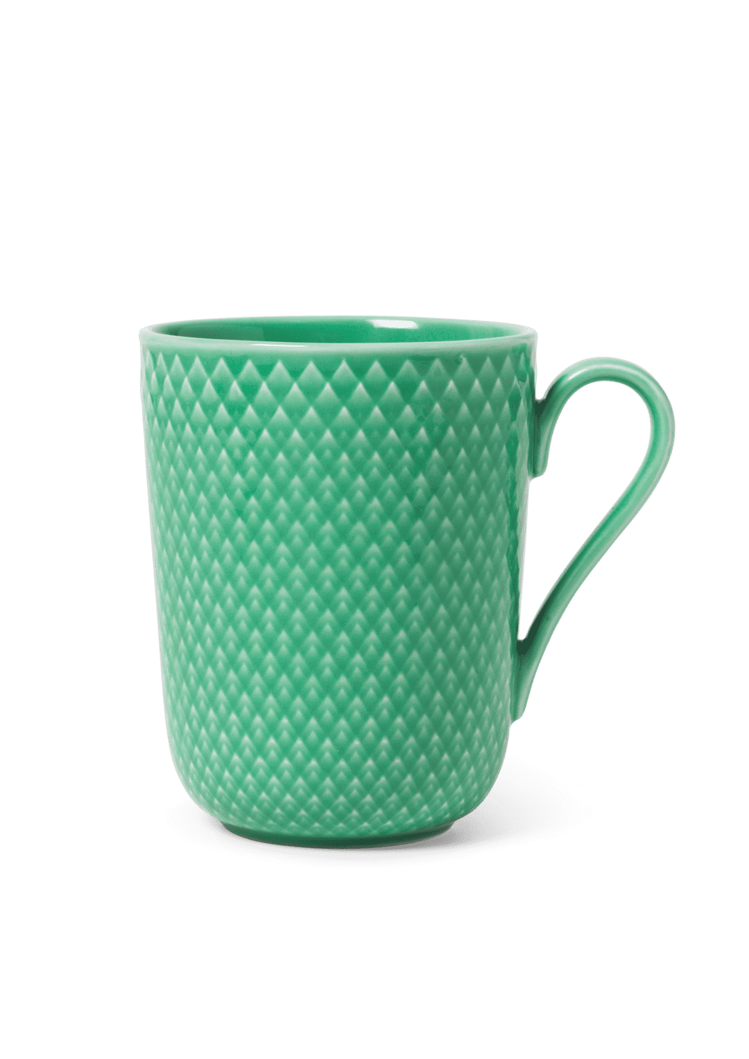 Lyngby Rhombe Color Mug With Handle Green