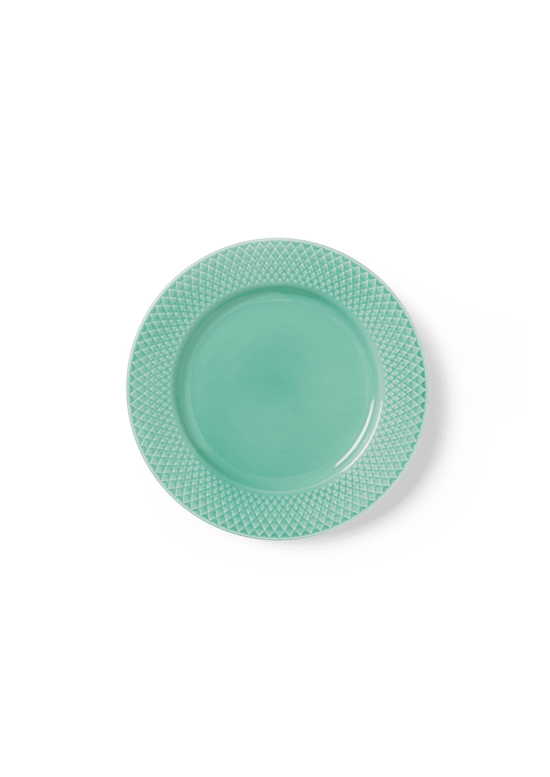 Lyngby Rhombe Color Lunch Plate Aqua