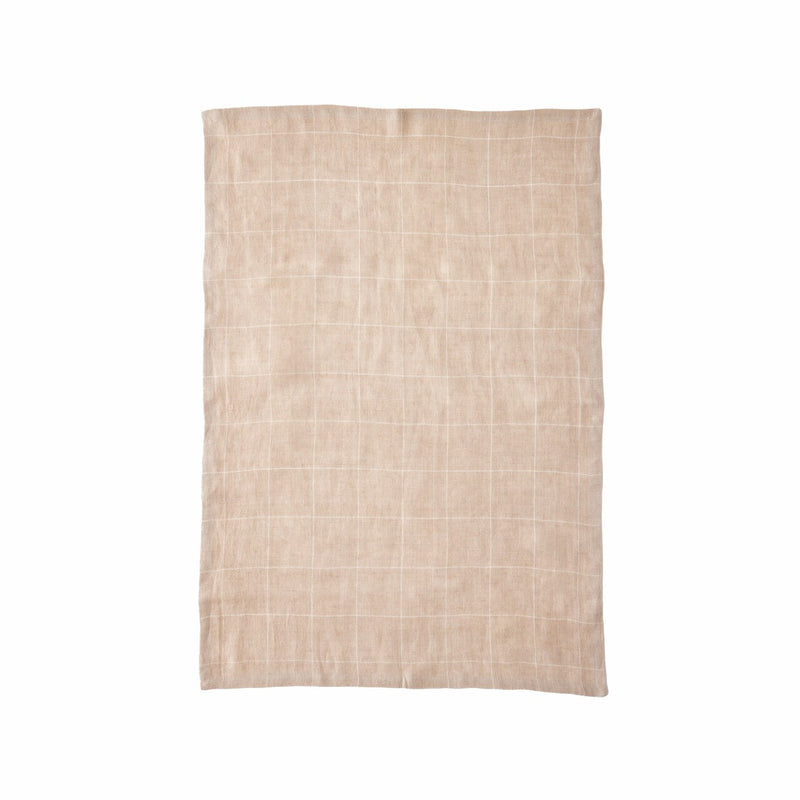 Antwrep Stripe Linen Tea Towel Dune , Set Of 2