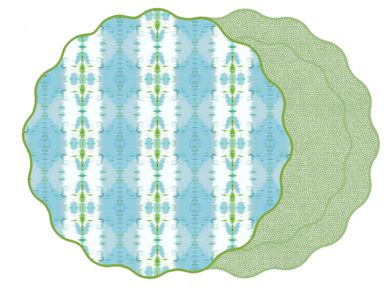 Scallop Two Sided Placemat Laura Park Blue Passion (Set of 2)