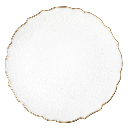 Glass Scalloped Francesca Charger