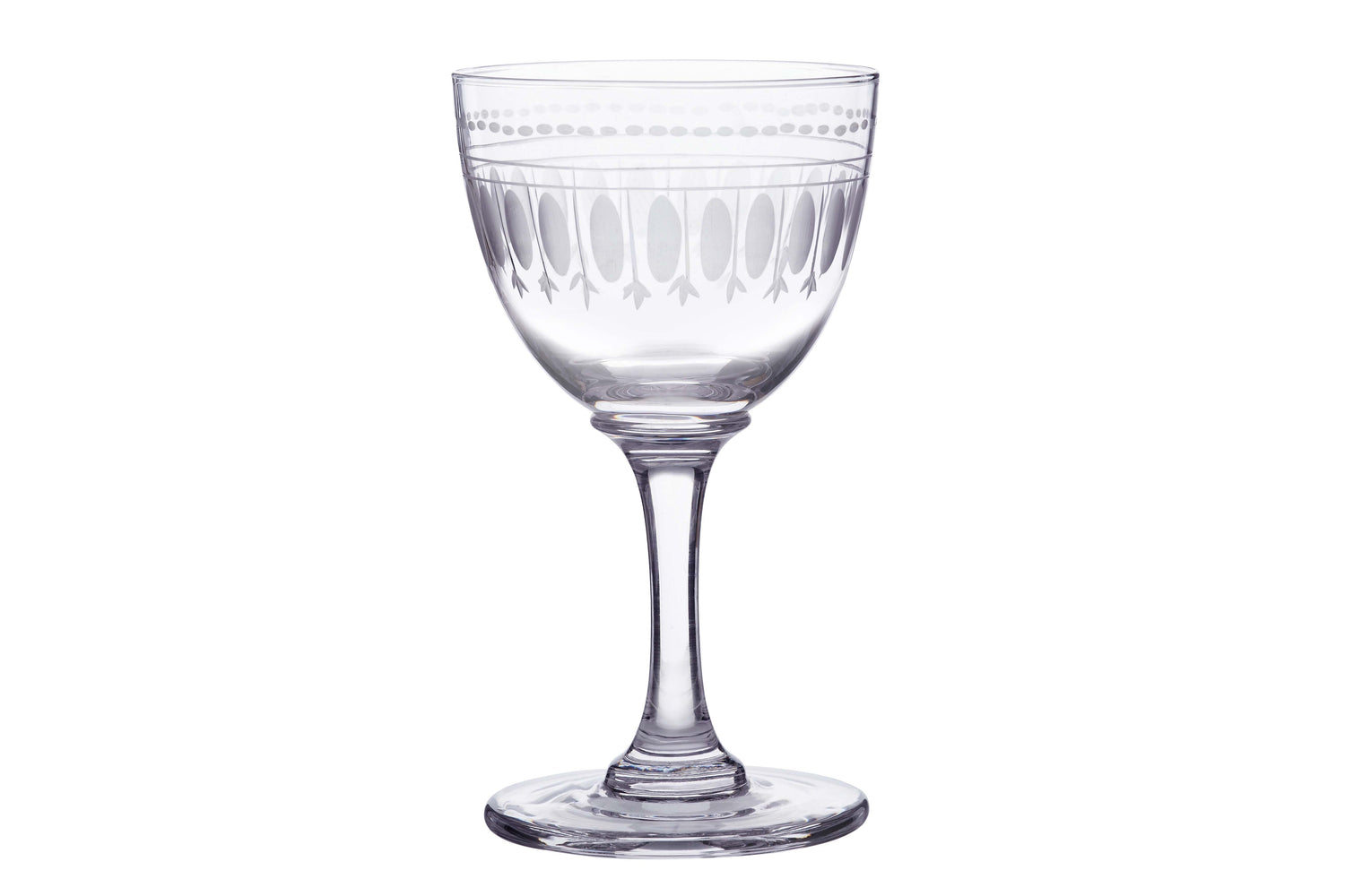 Crystal Liqueur Glasses With Ovals Design (Set of 6)