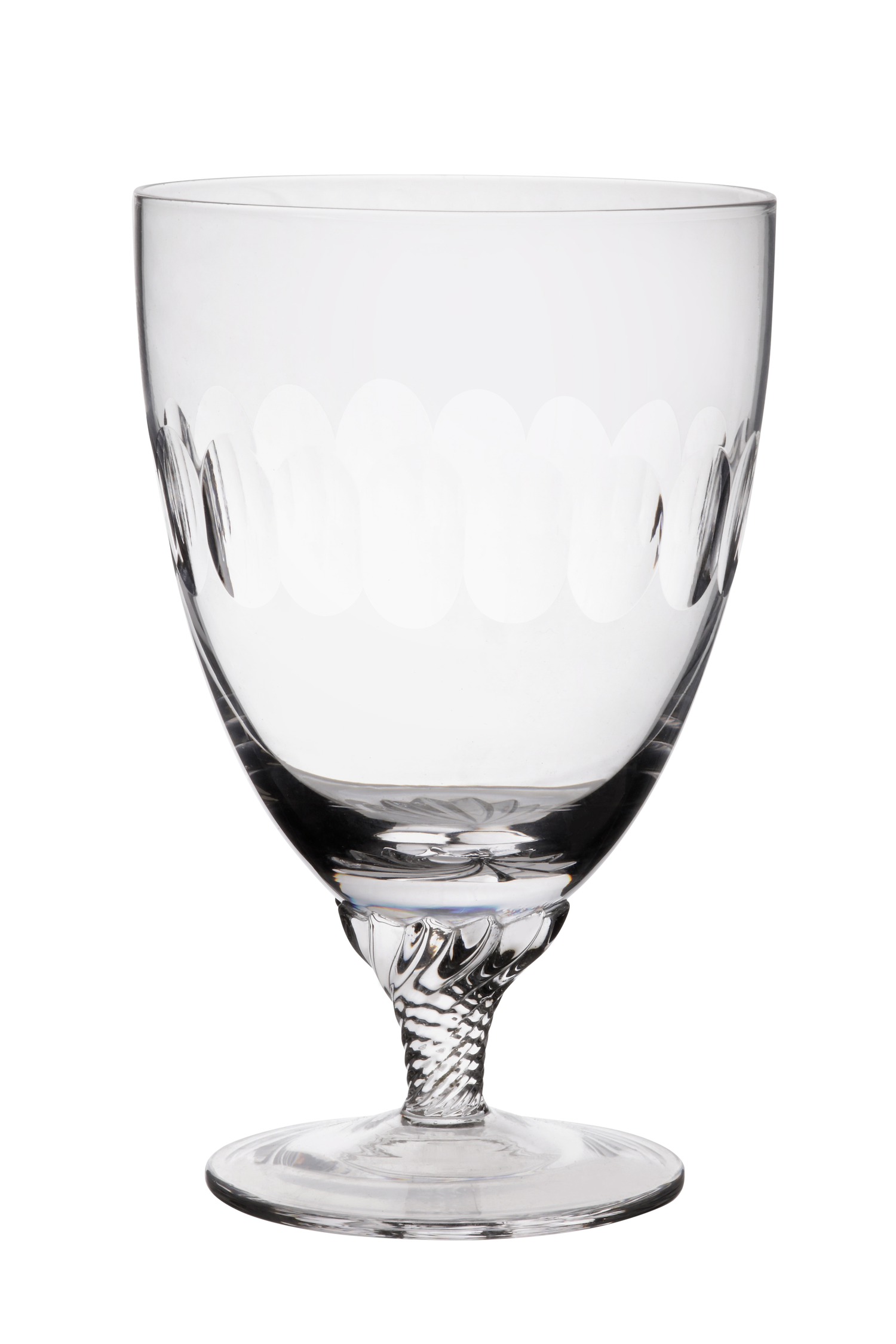 Crystal Bistro Glasses With Lens Design (Set of 6)