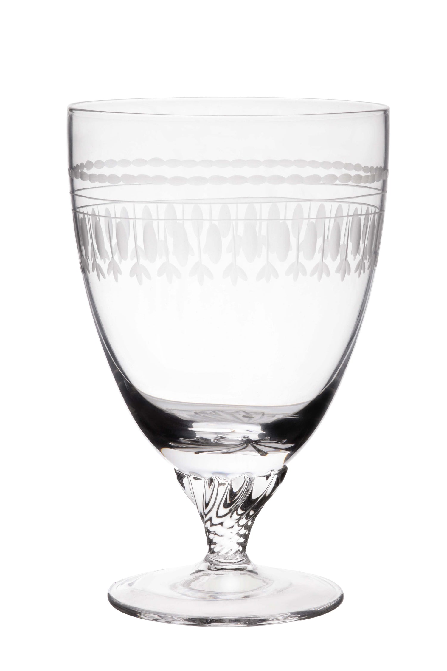 Crystal Bistro Glasses With Ovals Design (Set of 6)