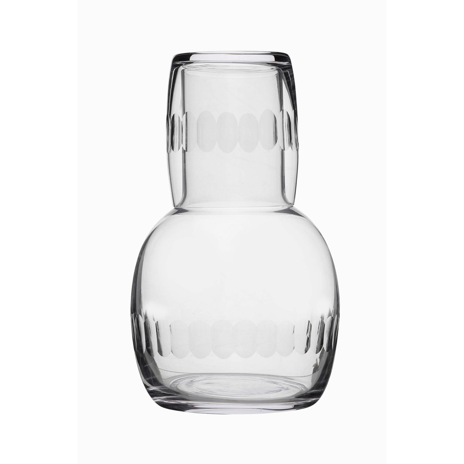 Crystal Carafe Set With Lens Design