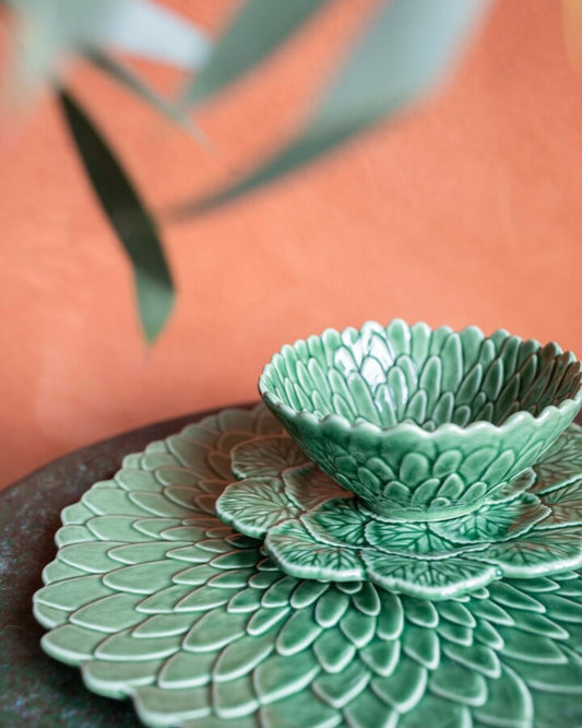 Bordallo Leaf Dessert Plate Green