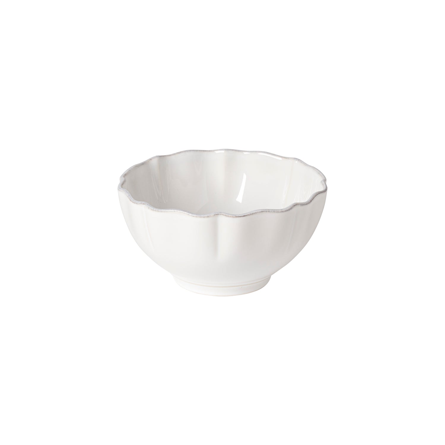 Soup or Cereal Bowl White Rosa