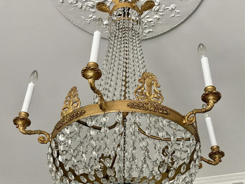 French Empire Crystal Chandelier