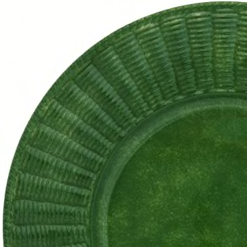 Green Wicker Ceramic Plates (Set of 4)