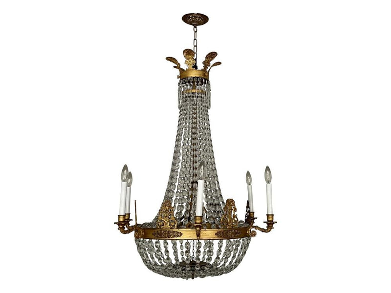 French Empire Crystal Chandelier